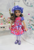 Land of Sweets - dress, beret, tights & shoes for Little Darling Doll or other 33cm BJD