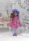 Land of Sweets - dress, beret, tights & shoes for Little Darling Doll or other 33cm BJD