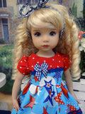 Land of the Free - dress, tights & shoes for Little Darling Doll or 33cm BJD