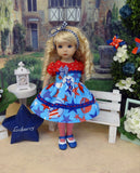 Land of the Free - dress, tights & shoes for Little Darling Doll or 33cm BJD