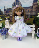 Lavender Roses - dress, tights & shoes for Little Darling Doll or other 33cm BJD