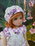 Lavender Sprig - romper, hat, socks & shoes for Little Darling Doll or 33cm BJD