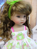 Leap Frog - dress, tights & shoes for Little Darling Doll or 33cm BJD