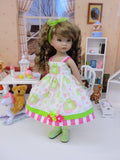 Leap Frog - dress, tights & shoes for Little Darling Doll or 33cm BJD