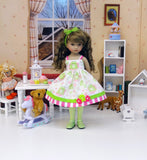 Leap Frog - dress, tights & shoes for Little Darling Doll or 33cm BJD
