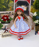 Liberty Flowers - dress, hat, tights & shoes for Little Darling Doll or other 33cm BJD