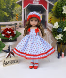 Liberty Flowers - dress, hat, tights & shoes for Little Darling Doll or other 33cm BJD