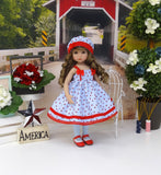 Liberty Flowers - dress, hat, tights & shoes for Little Darling Doll or other 33cm BJD