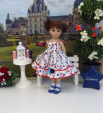 Liberty Garden - dress, socks & shoes for Little Darling Doll or 33cm BJD