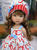 Lil' Buckaroo - dress, hat, tights & shoes for Little Darling Doll or 33cm BJD