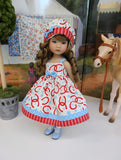 Lil' Buckaroo - dress, hat, tights & shoes for Little Darling Doll or 33cm BJD