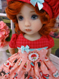 Lil' Red Riding Hood - dress, hat, socks & shoes for Little Darling Doll or 33cm BJD