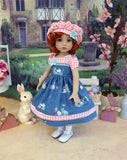 Lil' White Rabbit - dress, hat, socks & shoes for Little Darling Doll or 33cm BJD