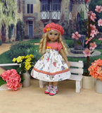 Little Aurora - dress, hat, socks & shoes for Little Darling Doll or 33cm BJD
