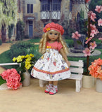 Little Aurora - dress, hat, socks & shoes for Little Darling Doll or 33cm BJD