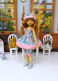 Little Ballerina - babydoll top, bloomers, hat & sandals for Little Darling Doll or 33cm BJD