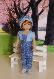 Little Blue Chick - romper, jacket, hat & sandals for Little Darling Doll