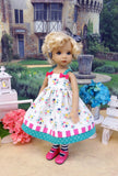 Little Bouquet - dress, tights & shoes for Little Darling Doll or 33cm BJD