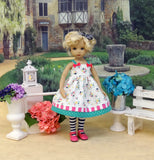 Little Bouquet - dress, tights & shoes for Little Darling Doll or 33cm BJD
