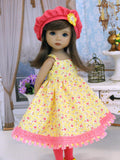 Little Buttercup - dress, jacket, beret, tights & shoes for Little Darling Doll