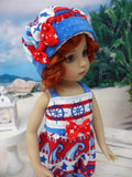 Little Castaway - romper, hat, socks & shoes for Little Darling Doll or 33cm BJD
