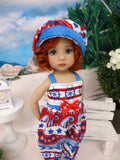 Little Castaway - romper, hat, socks & shoes for Little Darling Doll or 33cm BJD