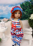 Little Castaway - romper, hat, socks & shoes for Little Darling Doll or 33cm BJD