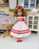 Little Cherry - dress, socks & shoes for Little Darling Doll or 33cm BJD