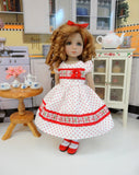 Little Cherry - dress, socks & shoes for Little Darling Doll or 33cm BJD