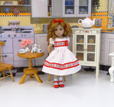 Little Cherry - dress, socks & shoes for Little Darling Doll or 33cm BJD