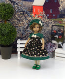 Little Chickadee - dress, hat, tights & shoes for Little Darling Doll or 33cm BJD