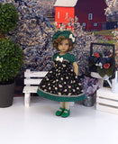 Little Chickadee - dress, hat, tights & shoes for Little Darling Doll or 33cm BJD