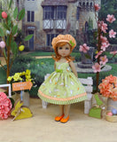 Little Garden Bunny - dress, hat & shoes for Little Darling Doll or 33cm BJD
