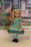 Little Indian Fox - dress, tights & shoes for Little Darling Doll or 33cm BJD