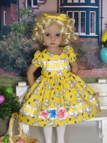 Little Lamb - dress, tights & shoes for Little Darling Doll