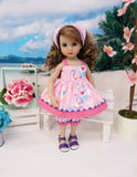 Little Llama - babydoll top, bloomers, kerchief & sandals for Little Darling Doll or 33cm BJD