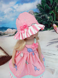 Little Narwhal - dress, hat, socks & shoes for Little Darling Doll or 33cm BJD