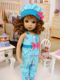 Little Owl - romper, hat & shoes for Little Darling Doll or 33cm BJD