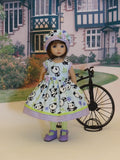 Little Panda - dress, hat, tights & shoes for Little Darling Doll or 33cm BJD