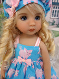 Little Piggy - dress, hat, tights & shoes for Little Darling Doll or 33cm BJD