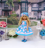Little Piggy - dress, hat, tights & shoes for Little Darling Doll or 33cm BJD