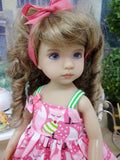 Little Pink Fox - dress, socks & shoes for Little Darling Doll or 33cm BJD
