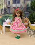 Little Pink Fox - dress, socks & shoes for Little Darling Doll or 33cm BJD