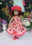 Little Red - dress, hat, socks & shoes for Little Darling Doll or 33cm BJD
