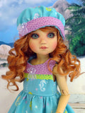 Little Seahorse - dress, hat, tights & shoes for Little Darling Doll