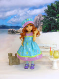 Little Seahorse - dress, hat, tights & shoes for Little Darling Doll