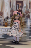 Looking Glass - dress, hat, tights & shoes for Little Darling Doll or 33cm BJD