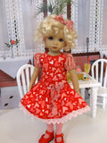 Love & Kisses - dress, tights & shoes for Little Darling Doll