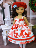 Love Letters - dress, jacket, hat, tights & shoes for Little Darling Doll
