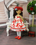 Love Letters - dress, jacket, hat, tights & shoes for Little Darling Doll
